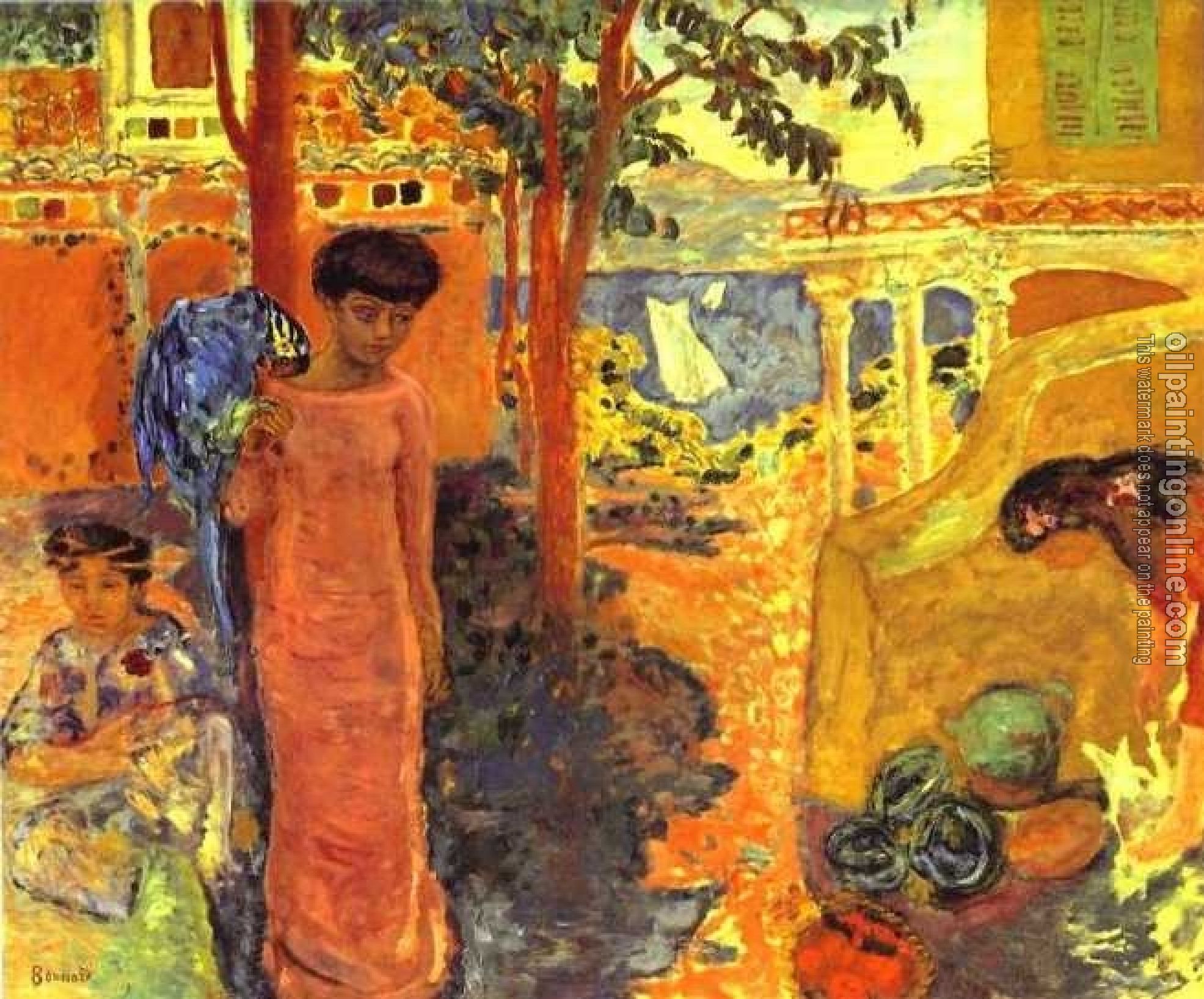 Pierre Bonnard - Girl with Parrot